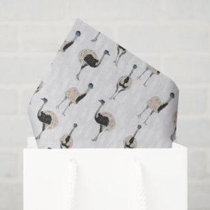 Emus Bird Lovers Gemustert Seidenpapier