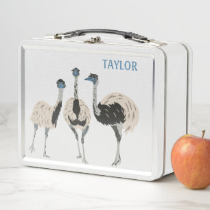 Emus Bird Lovers Personalisiert Metall Brotdose