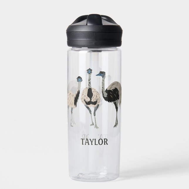 Emus Bird Lovers Personalisiert Trinkflasche (Vorderseite)