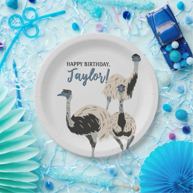 Emus Bird Lovers Personalisiertes Party Pappteller (Party)