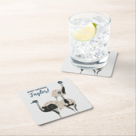 Emus Bird Lovers Personalisiertes Party Rechteckiger Pappuntersetzer
