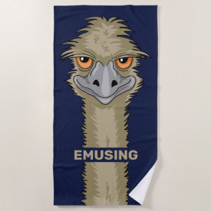 Emusing Funny Emu Pun Strandtuch