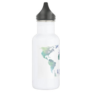 En Acier Inoxydable Bouteille d'eau d'aquarelle d'envie de voyager
