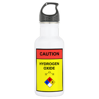 En Acier Inoxydable Bouteille d'eau d'avertissement chimique d'oxyde