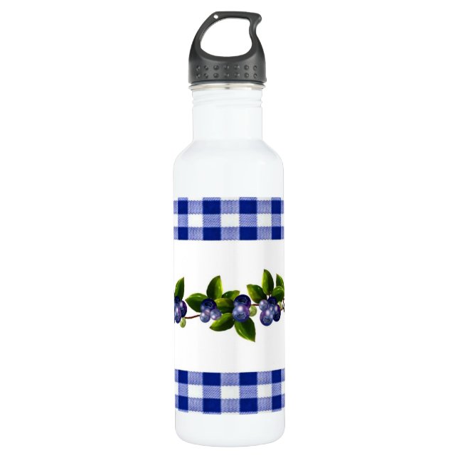 En Acier Inoxydable Bouteille d'eau de bleuets (Devant)