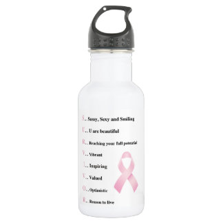 En Acier Inoxydable Bouteille d'eau de cancer du sein