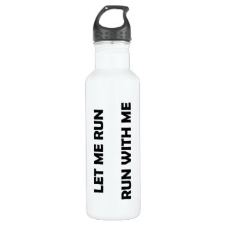 En Acier Inoxydable Bouteille d'eau de plastique de texte intégral