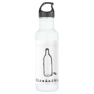 En Acier Inoxydable Bouteille d'eau de #RiseAndWine
