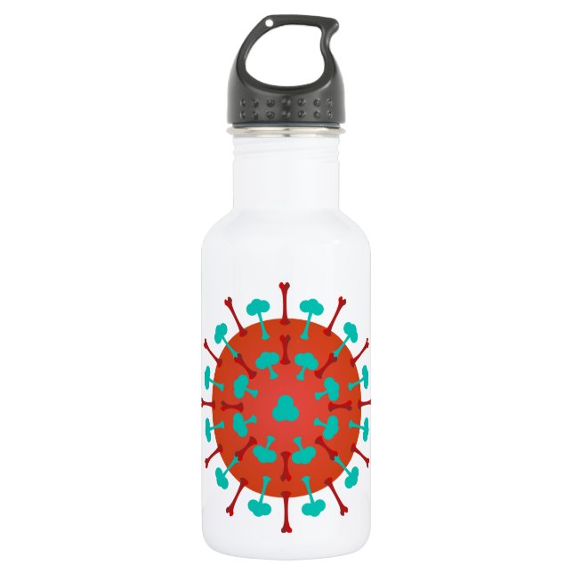 En Acier Inoxydable Bouteille d'eau de virus de grippe (Devant)
