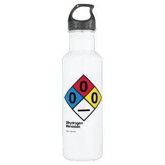 En Acier Inoxydable Bouteille d'eau d'étiquette de sécurité de l'oxyde