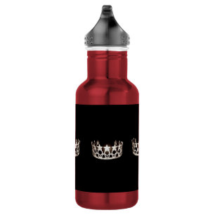 En Acier Inoxydable Bouteille d'eau Miss USA Silver Crown Pexagon