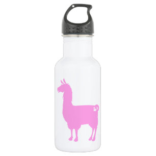 En Acier Inoxydable Bouteille d'eau rose de lama