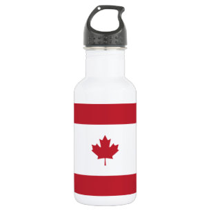 En Acier Inoxydable Bouteille d'eau rouge Feuille d'érable du Canada