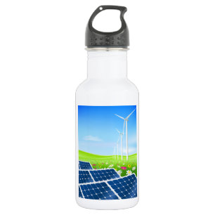 En Acier Inoxydable Bouteille d'eau solaire et d'énergie éolienne