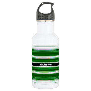 En Acier Inoxydable HAMbyWG - Bouteille d'eau - Vert et blanc