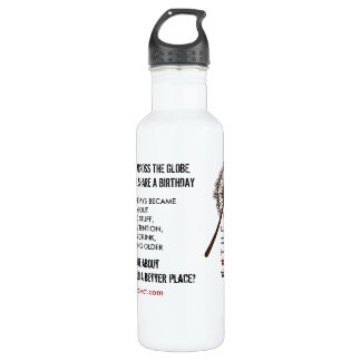En Acier Inoxydable La bouteille d'eau de projet d'anniversaire