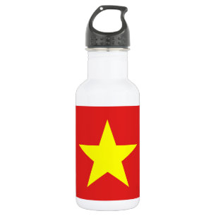 En Acier Inoxydable Vietnam Drapeau étoile jaune Bouteille d'eau
