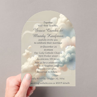 En Acrylique Invitations acryliques Bliss Éthérées