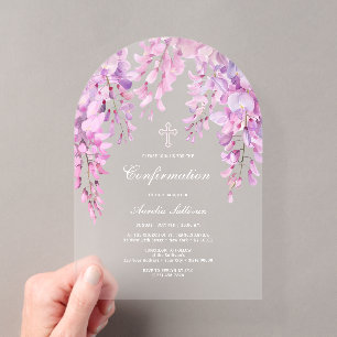 En Acrylique Invitations acryliques de confirmation de la glyci