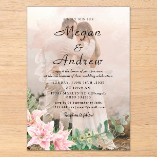 En Acrylique Invitations acryliques élégantes du Mariage photo