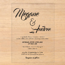 Invitations Acryliques Mariages modernes