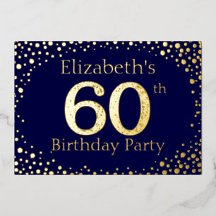 En Aluminium 60e anniversaire Foil Invitation