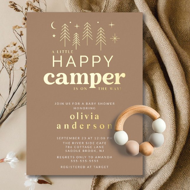 En Aluminium Bonne Invitation Baby shower Camper (Créateur téléchargé)