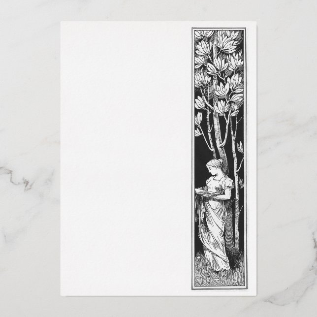 En Aluminium Bordure classique Foil Invitation (Recto)