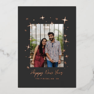 En Aluminium Carte de vœux festive de nouvelle année Dancing St