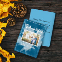 Carte de vœux photo de Thanksgiving à l'aquarelle