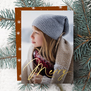 En Aluminium Carte de vœux photo moderne de gingerbread avec si