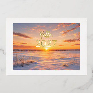 En Aluminium Carte de vœux pour le Nouvel An 2027