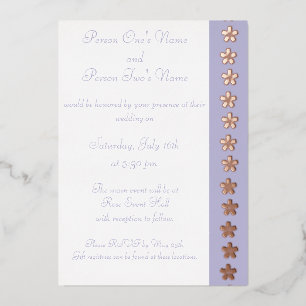 En Aluminium Charming Sakura dans Lavender Foil Invitation