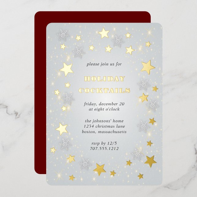 En Aluminium Ciel de Noël | Invitation Foil (Recto/Verso)