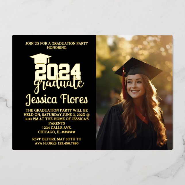 EN ALUMINIUM CLASSE DE 2024 INVITATION FOIL (Recto)