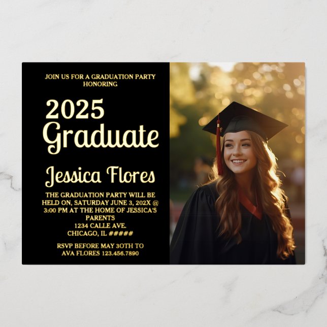 EN ALUMINIUM CLASSE DE 2025 INVITATION FOIL (Recto)