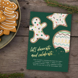 En Aluminium Cookie de Noël Vert Décoration Fête Invitation