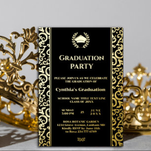 En Aluminium Élégant cadre à huile Invitation de graduation