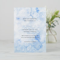 Élégante invitation de mariage moderne bleu à cons
