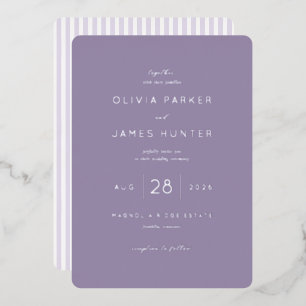 En Aluminium Faire invitation de mariage lavande