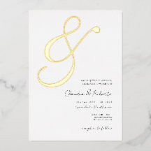 (Foil '&') Élégante invitation de mariage minimali