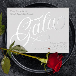 En Aluminium Gala de l'entreprise Invitation Real Foil titre