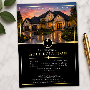 En Aluminium Immobilier de Luxe Invitation de Reconnaissance Cl
