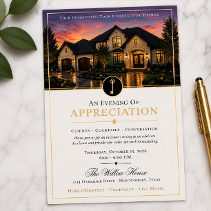 En Aluminium Immobilier de Luxe Invitation de Reconnaissance Cl