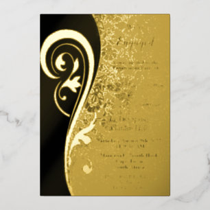 En Aluminium Inspiration Gold Filigree Foil Invitation