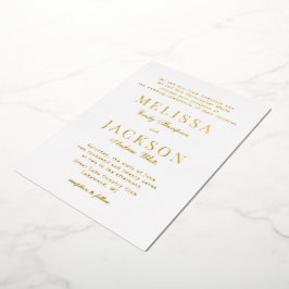 En Aluminium Invitation à huile de Mariage classique et raffiné