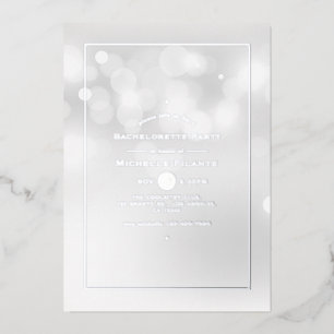 En Aluminium Invitation à la fête de soie Bokeh