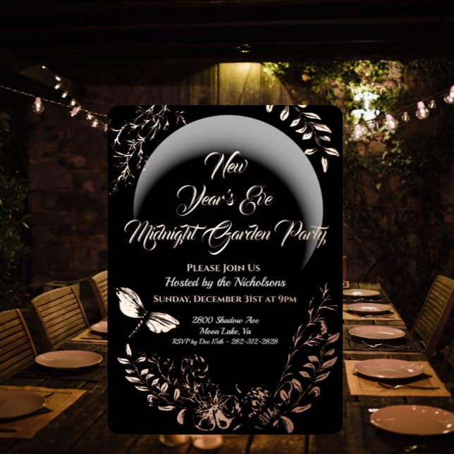 En Aluminium Invitation à la fête du jardin de minuit (Créateur téléchargé)