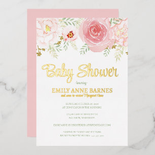 En Aluminium Invitation Baby shower à huile
