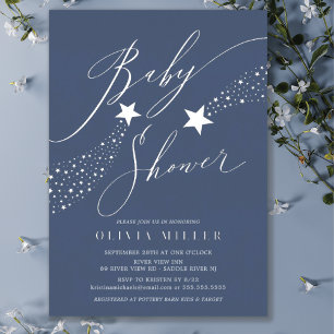 En Aluminium Invitation Blue Little Star Foil